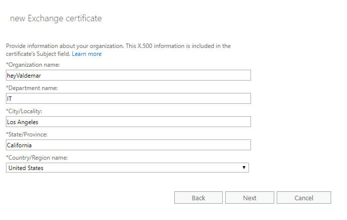 Configure Exchange Server 2019