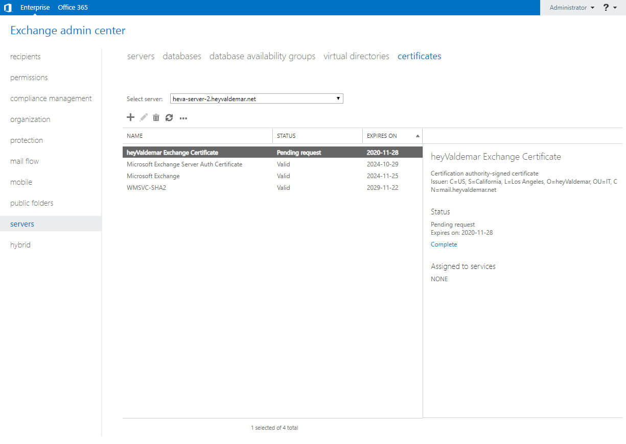 Configure Exchange Server 2019