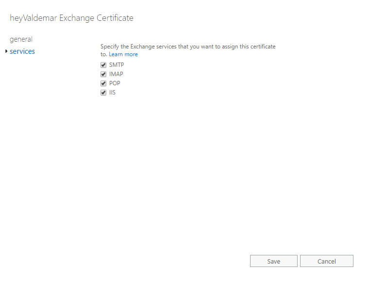 Configure Exchange Server 2019