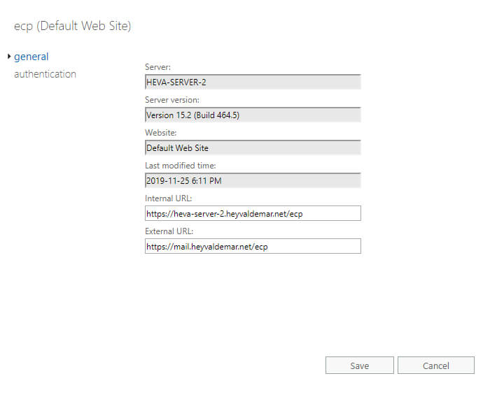 Configure Exchange Server 2019