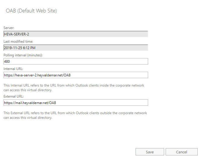 Configure Exchange Server 2019