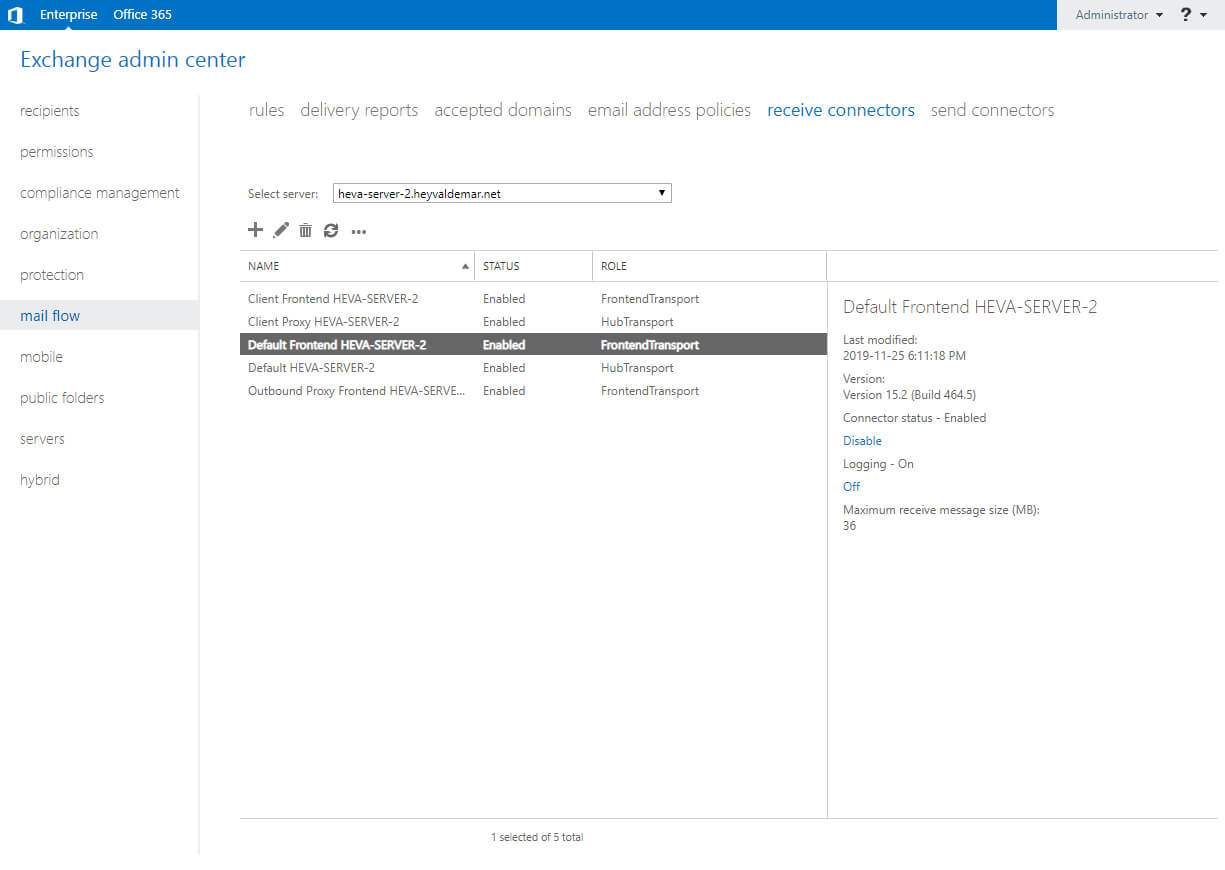 Configure Exchange Server 2019