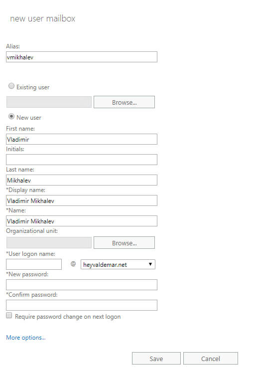 Configure Exchange Server 2019