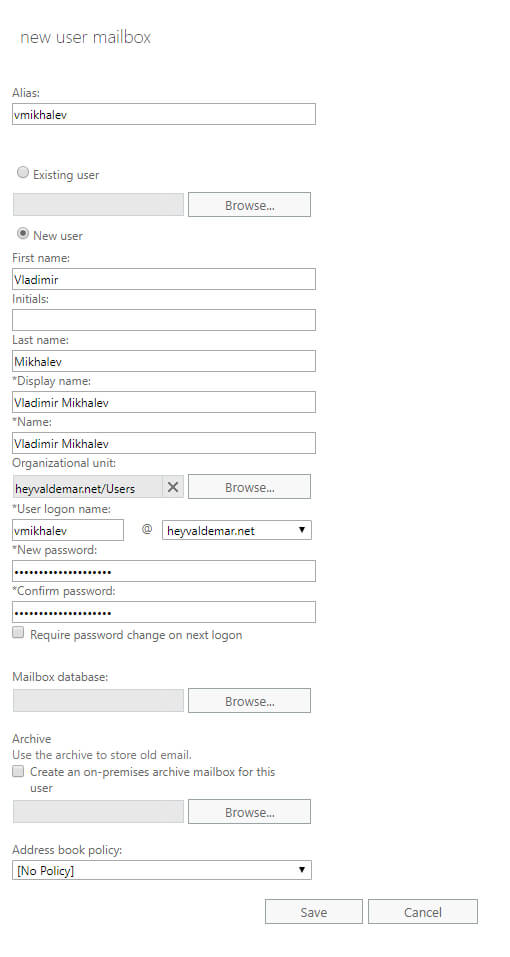 Configure Exchange Server 2019
