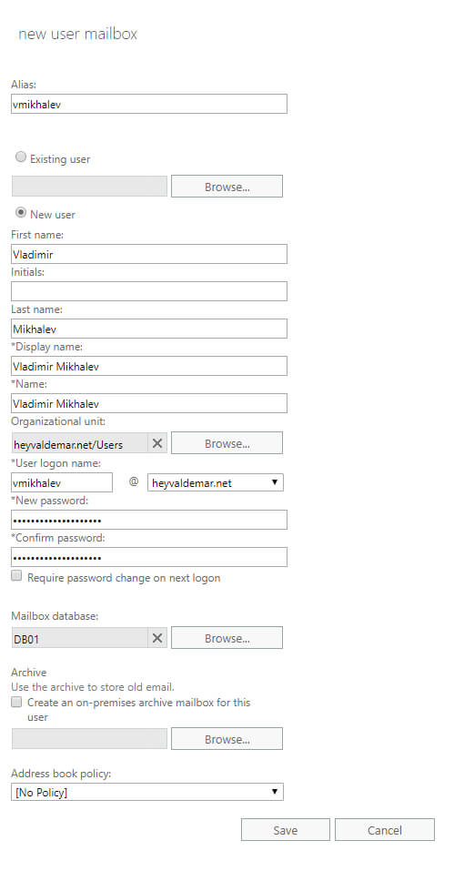 Configure Exchange Server 2019