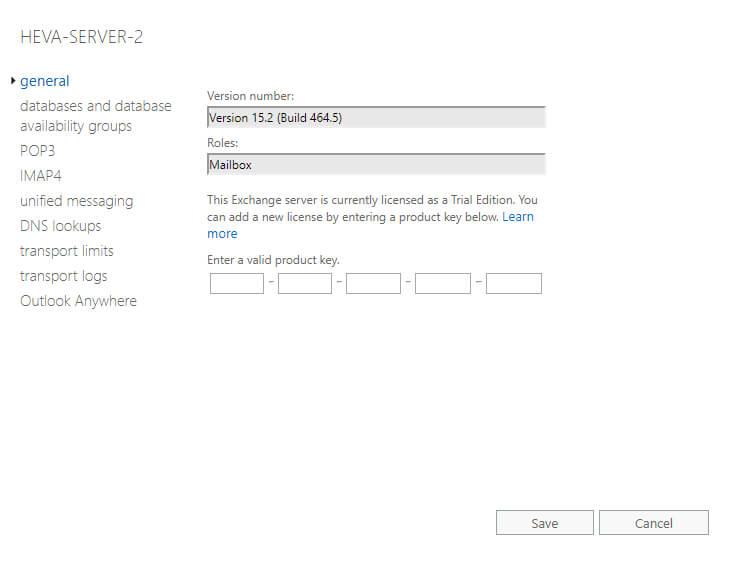 Configure Exchange Server 2019