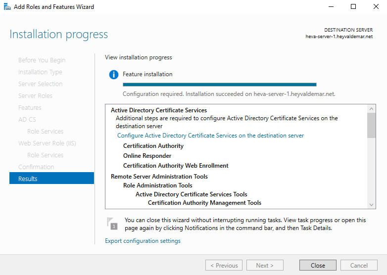 Configure Exchange Server 2019