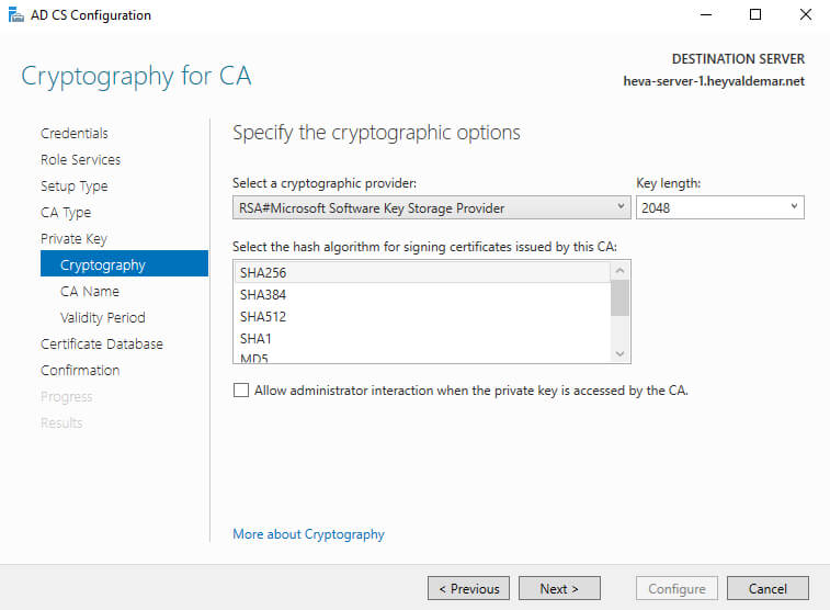 Configure Exchange Server 2019