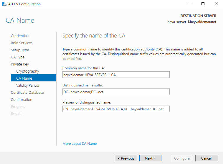 Configure Exchange Server 2019