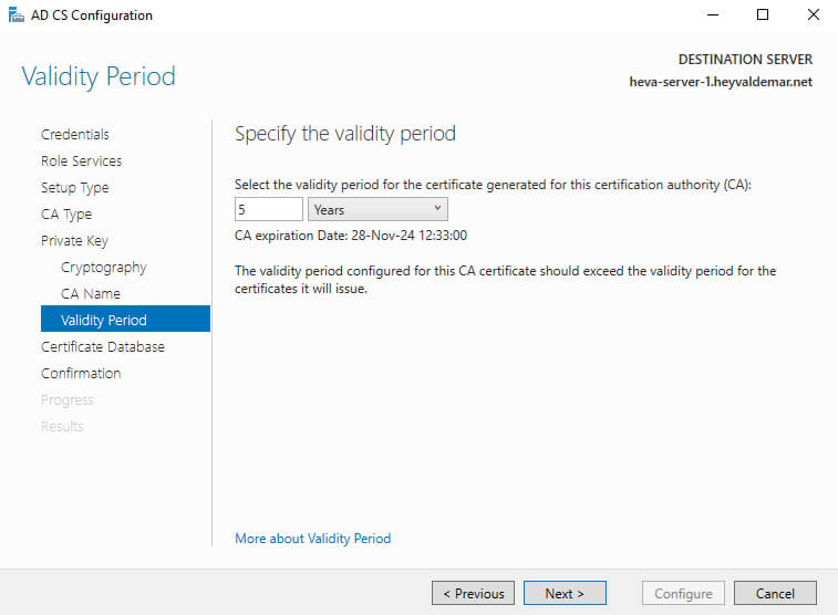 Configure Exchange Server 2019