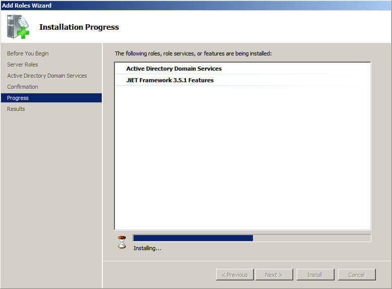 Install Active Directory Domain Services on Windows Server 2008 R2