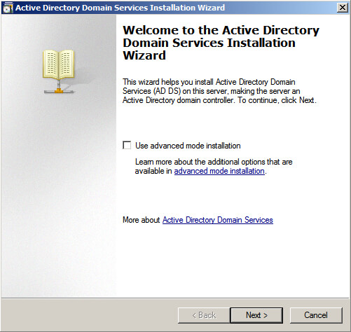 Install Active Directory Domain Services on Windows Server 2008 R2