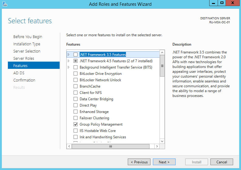 Install Active Directory Domain Services on Windows Server 2012 R2