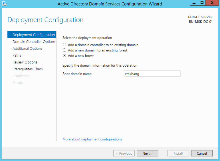 Install Active Directory Domain Services on Windows Server 2012 R2