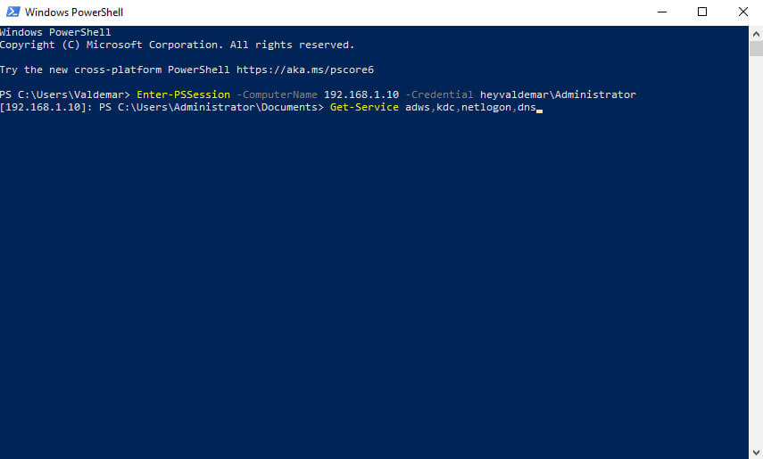 Install Active Directory Domain Services on Windows Server 2019 Server Core