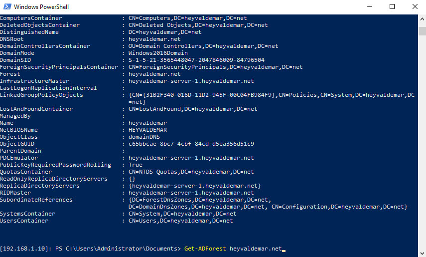 Install Active Directory Domain Services on Windows Server 2019 Server Core