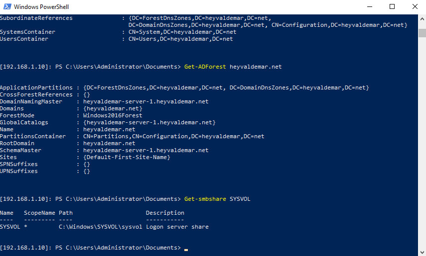 Install Active Directory Domain Services on Windows Server 2019 Server Core