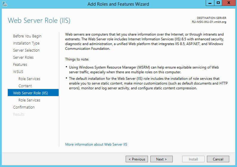 Install and Configure Windows Server Update Services on Windows Server 2012 R2