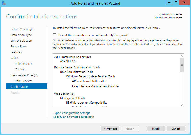 Install and Configure Windows Server Update Services on Windows Server 2012 R2