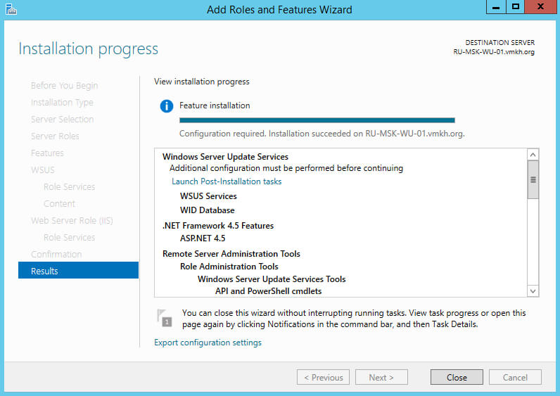 Install and Configure Windows Server Update Services on Windows Server 2012 R2