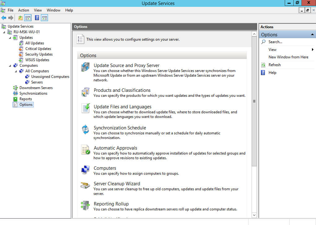 Install and Configure Windows Server Update Services on Windows Server 2012 R2