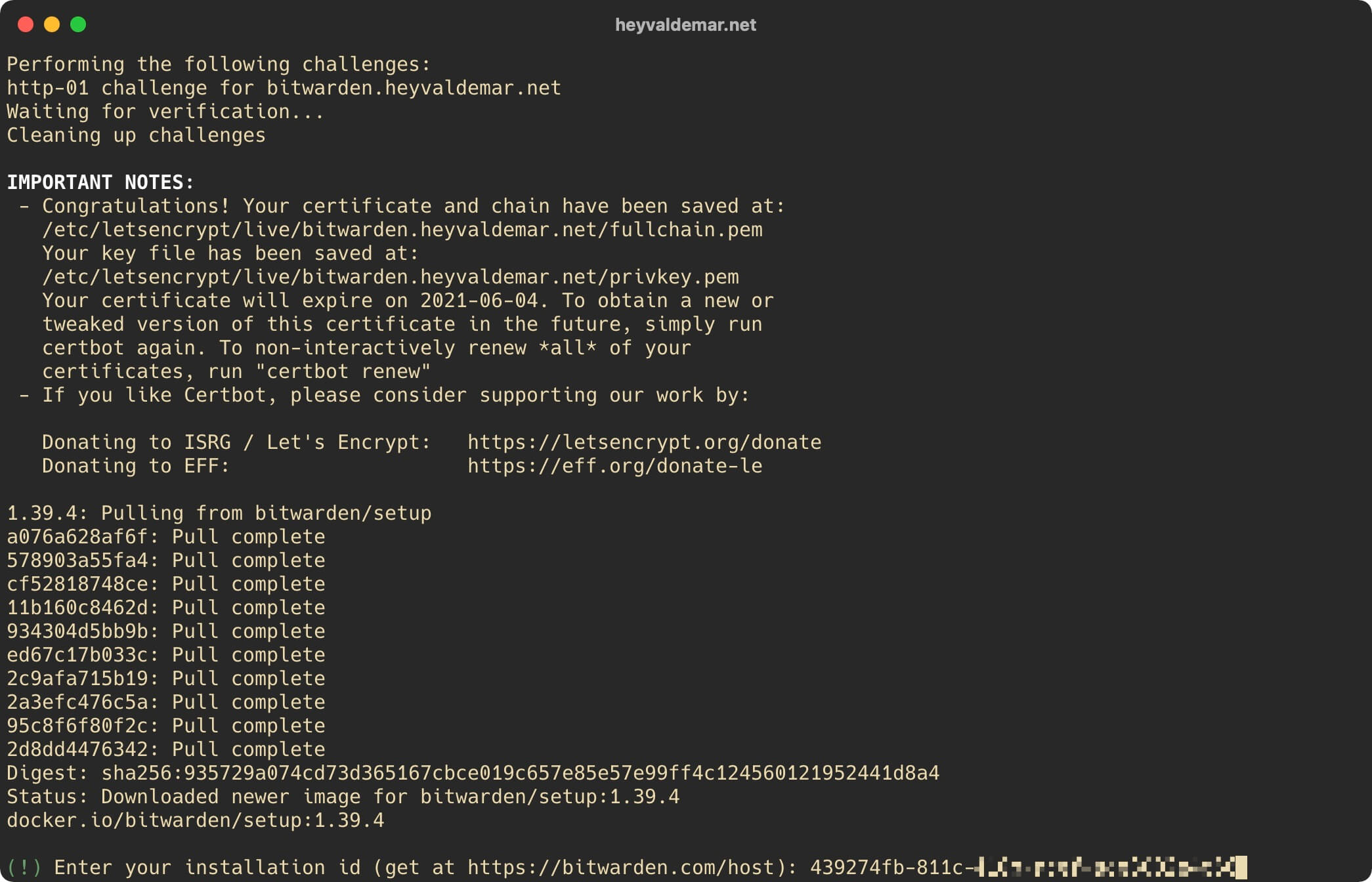 Install Bitwarden on Ubuntu Server 20.04 LTS