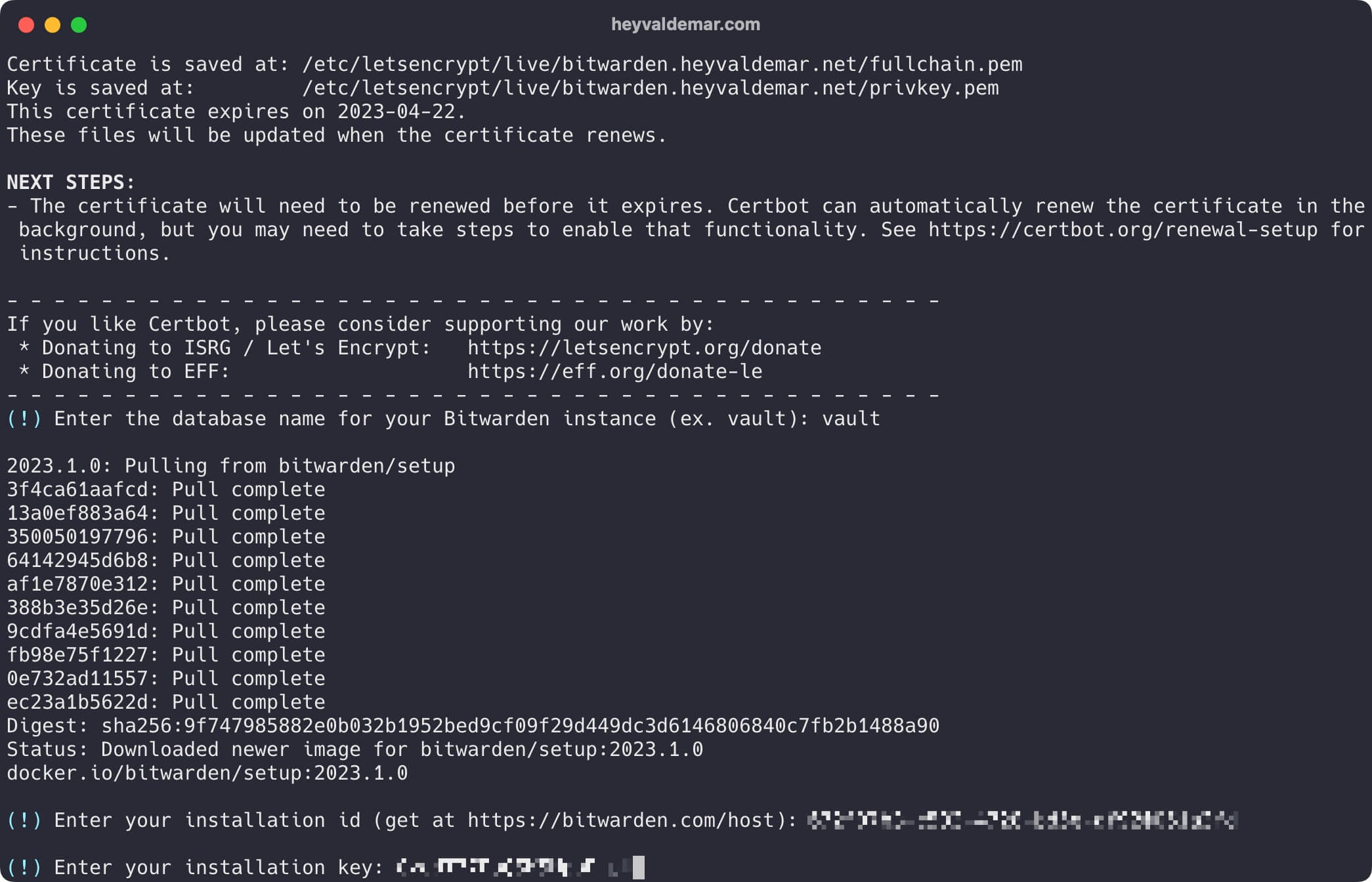 Install Bitwarden on Ubuntu Server 22.04 LTS