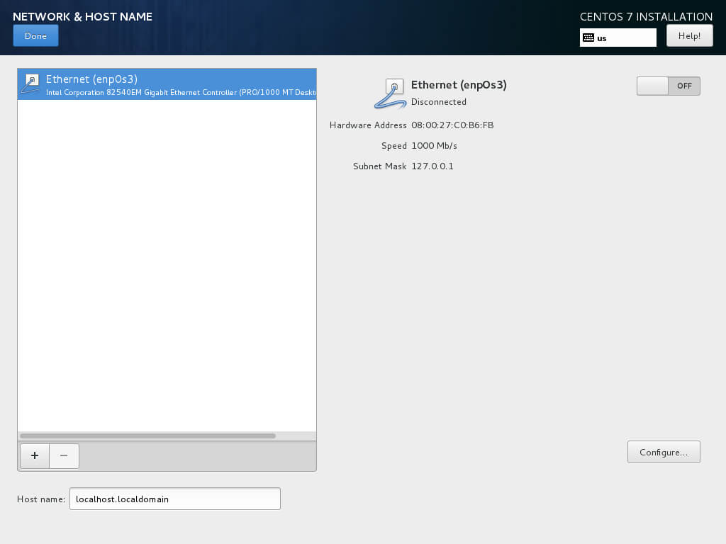 Install CentOS 7 Minimal