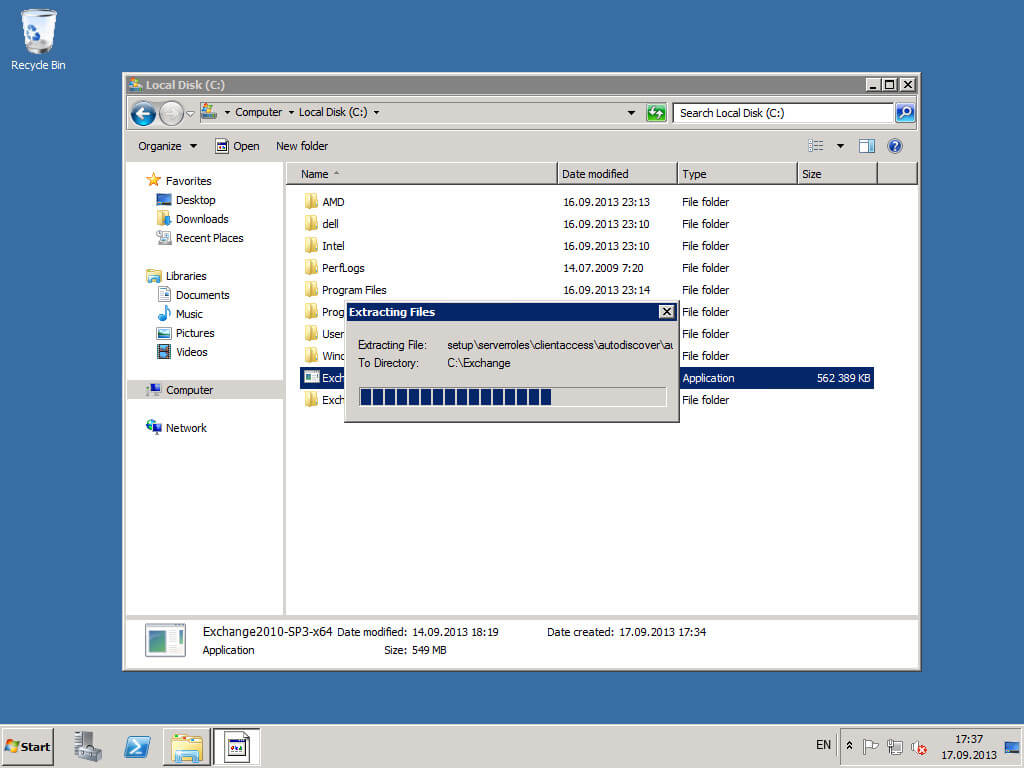 Install Exchange Server 2010