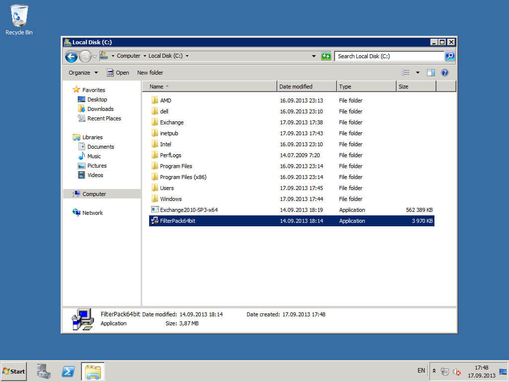 Install Exchange Server 2010