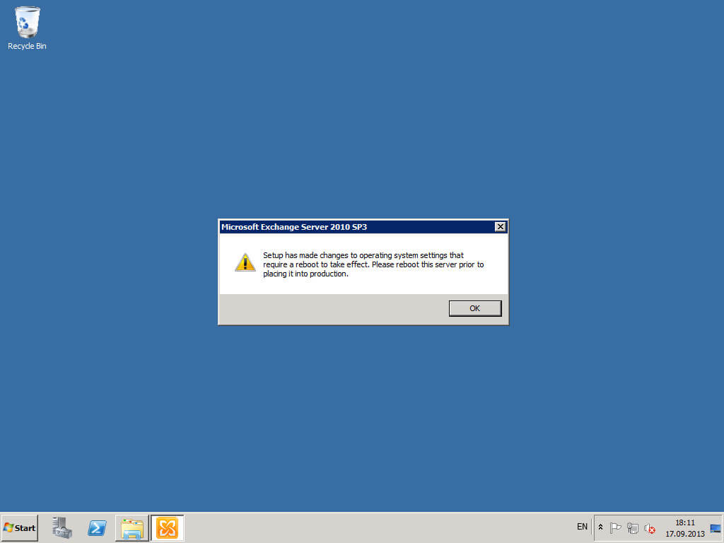 Install Exchange Server 2010