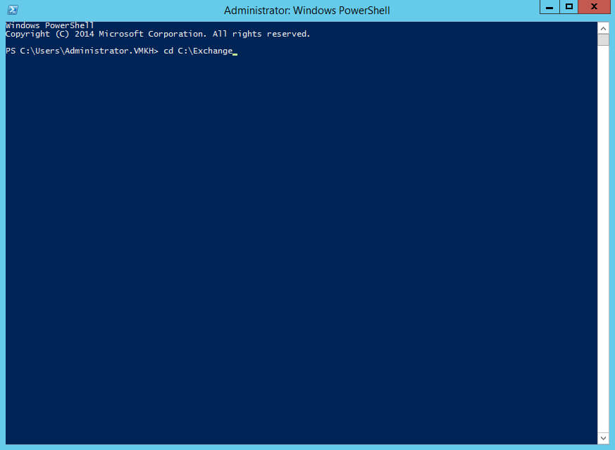 Install Exchange Server 2013