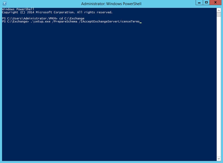 Install Exchange Server 2013