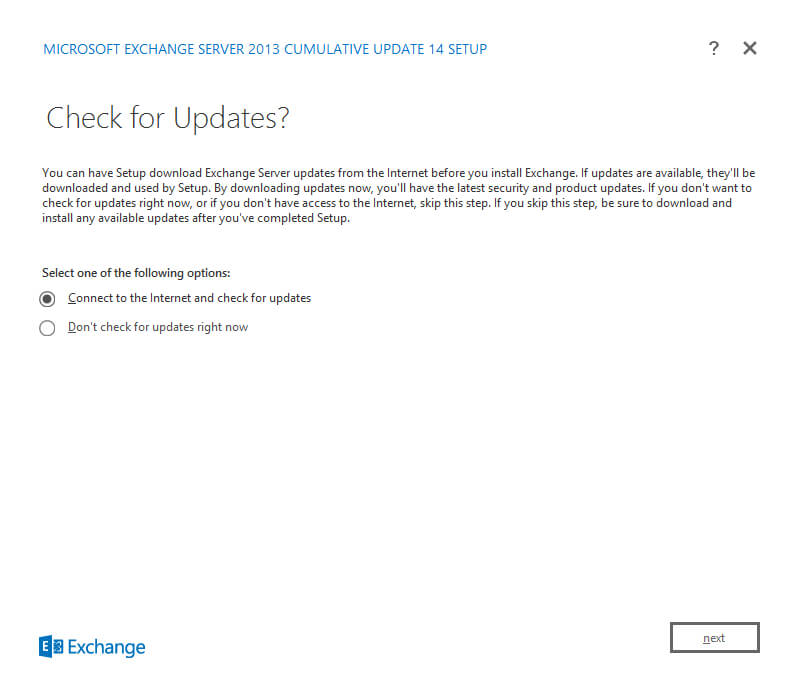 Install Exchange Server 2013