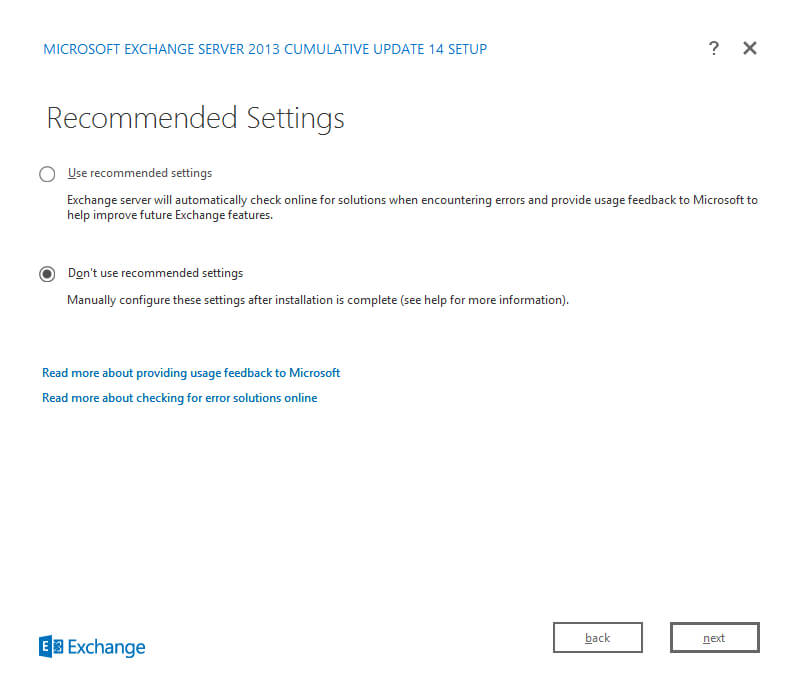 Install Exchange Server 2013