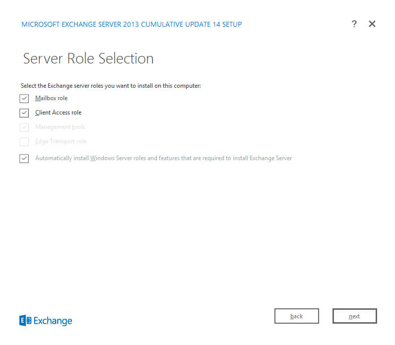 Install Exchange Server 2013