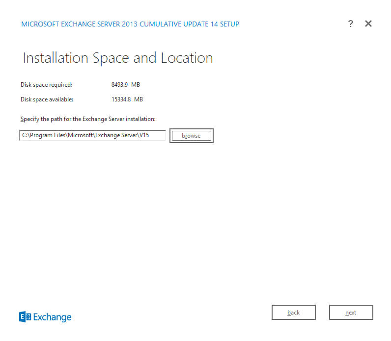 Install Exchange Server 2013