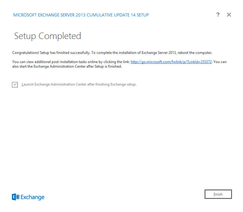 Install Exchange Server 2013