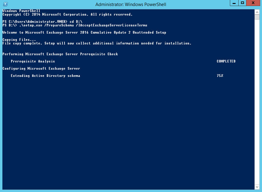 Install Exchange Server 2016 on Windows Server 2012 R2