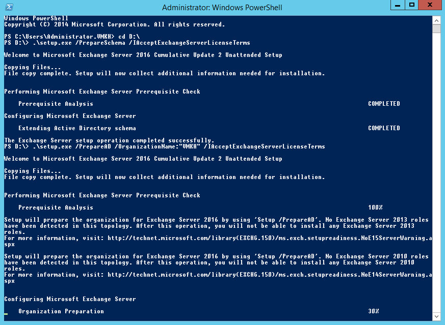 Install Exchange Server 2016 on Windows Server 2012 R2