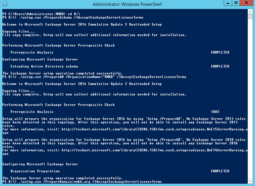 Install Exchange Server 2016 on Windows Server 2012 R2