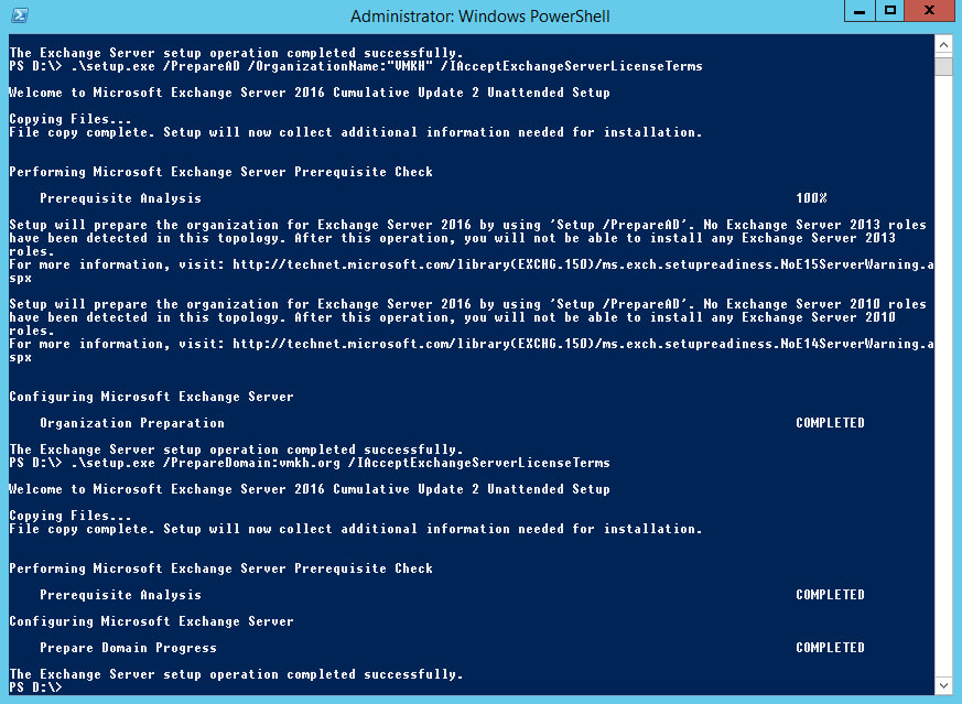Install Exchange Server 2016 on Windows Server 2012 R2