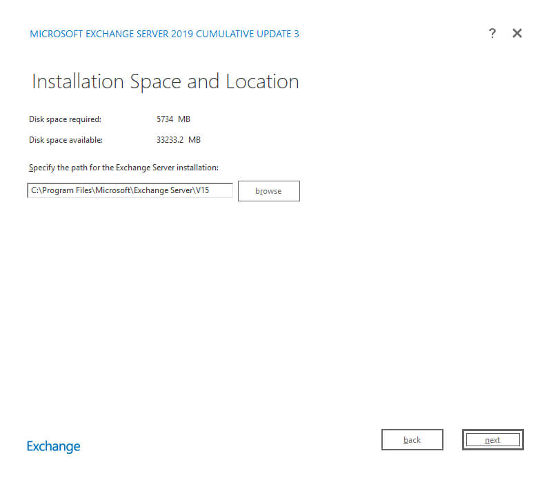 Install Exchange Server 2019 on Windows Server 2019