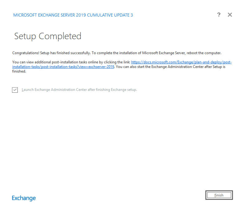 Install Exchange Server 2019 on Windows Server 2019