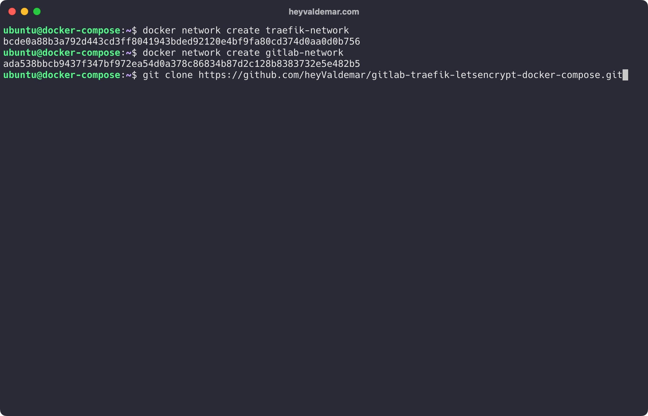 Install GitLab Using Docker Compose