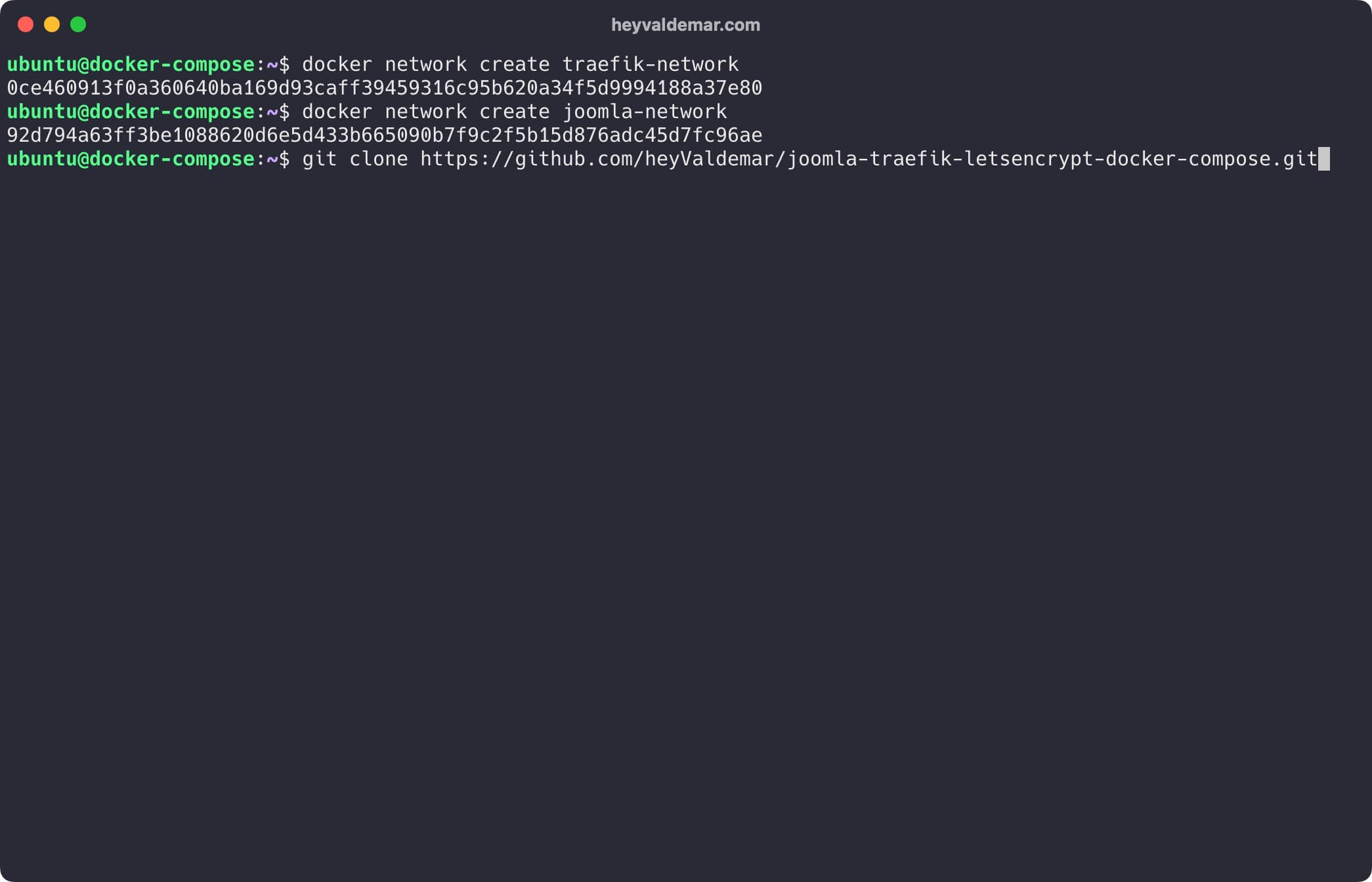 Install Joomla Using Docker Compose