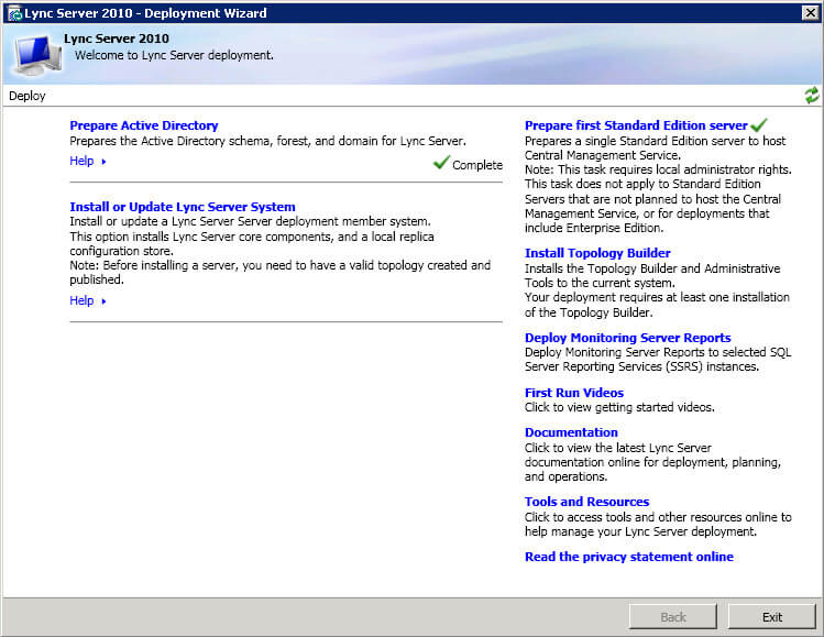 Install Lync Server 2010