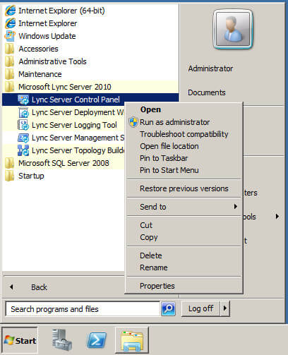 Install Lync Server 2010