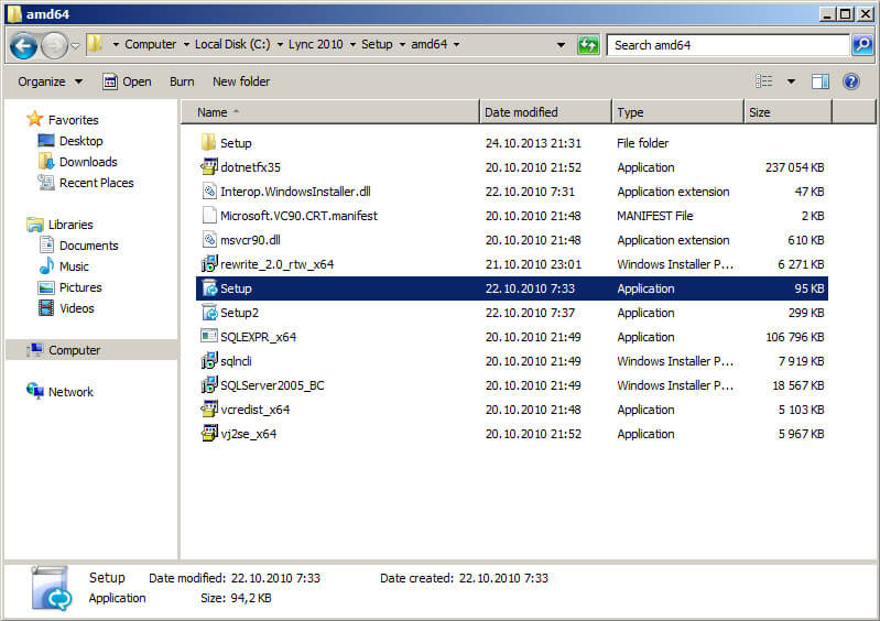 Install Lync Server 2010