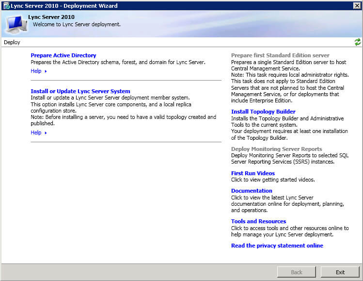 Install Lync Server 2010